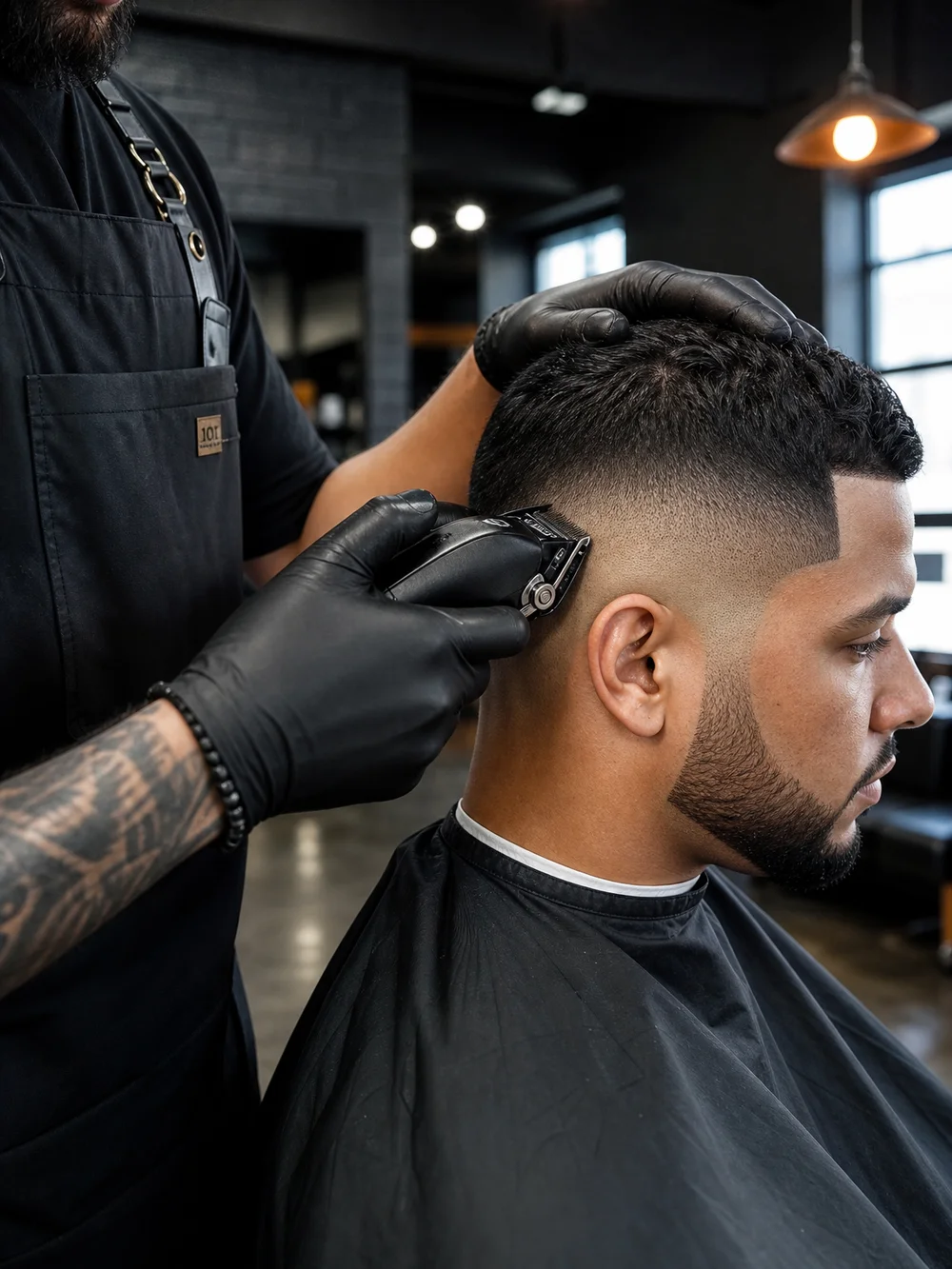 Skin Fade mit der Maschine im Detail